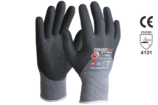 TOUCHLINE™ '3/4Back', Nitrile 3/4 dip Foam coat on Spandex, Size 8 - Esko