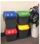 Bin Lid Brown for 35L & 45L stackable bin - Vegware