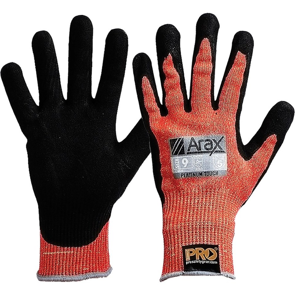 ARAX® Platinum PU/Nitrile Foam Dip on Red 13G Liner, Size 7 - Paramount