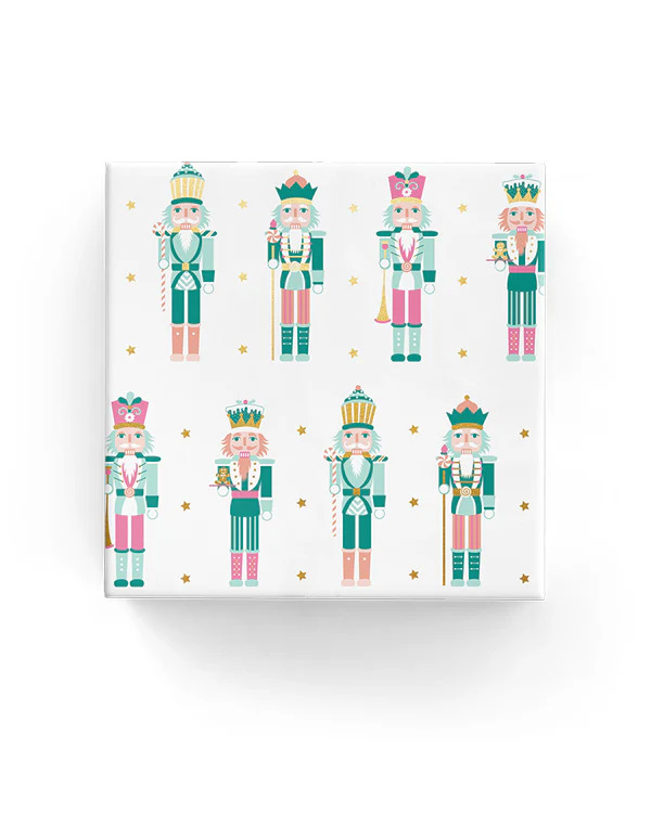 Nutcracker and Stars Wrap Jade Pink Peach Gold - Bee Dee