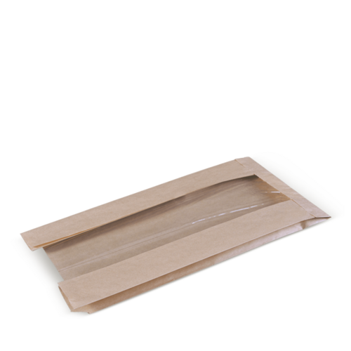 Loaf Window Bag Wheat 390 x 140 x 70 - Detpak