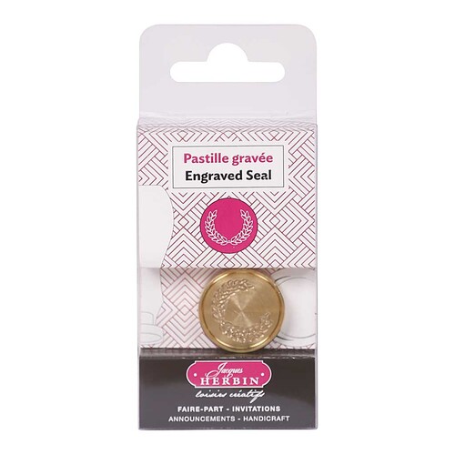 Herbin Round Wax Seal Olive Wreath