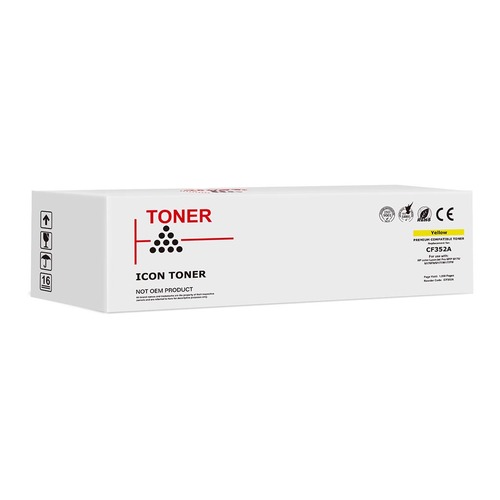 Icon Compatible HP CF352A Yellow Toner Cartridge (130A)
