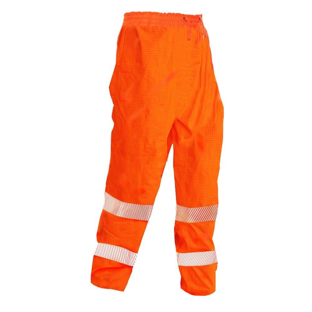 Hi Vis Pu.Trousers,Fr, Orange-Size 3Xl