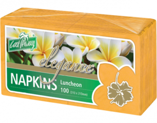 Elegance' Luncheon Napkins, Quarter Fold, Gold - Castaway