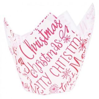 Texas Muffin Wrap - Merry Christmas Red - Confoil