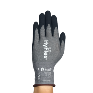 Ansell Hyflex 11-581 Nitrile-Coated Cut Resistant Gloves – Ultra Light, Highest Cut Protection - 3XL