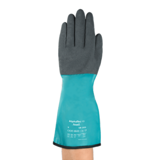 Ansell AlphaTec 58-201 Nitrile-Coated Gloves for Heat, Cold, and Chemical Protection – Extremely Versatile - XL